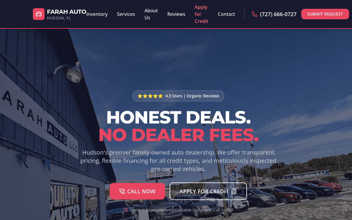 Farah Auto LLC homepage